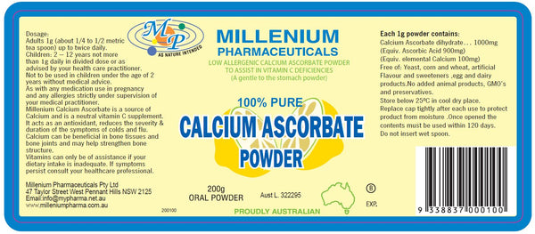 Millenium Calcium Ascorbate Powder